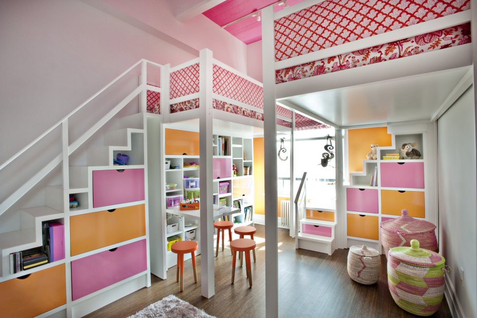 Комната двухэтажная для 2 девочек