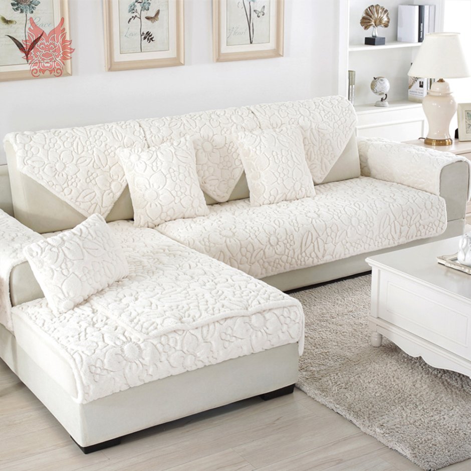 Белый угловой диван