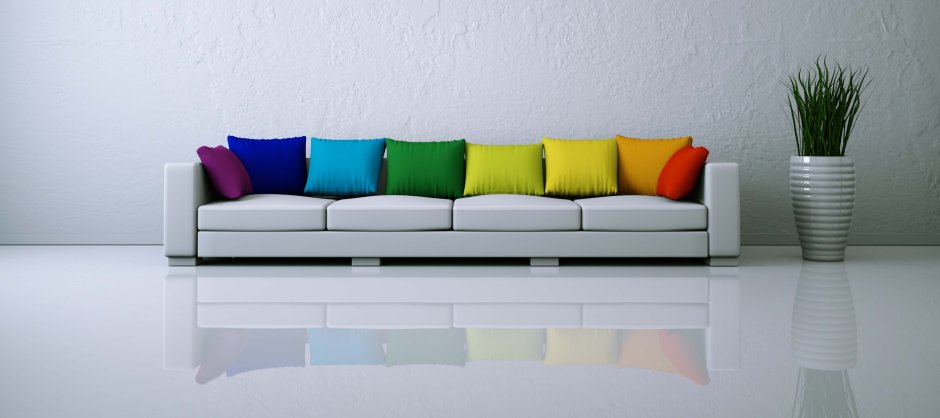 Красивый чистый диван