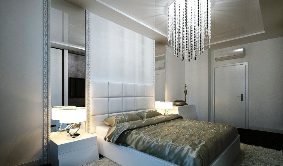 Современное зеркало в спальню