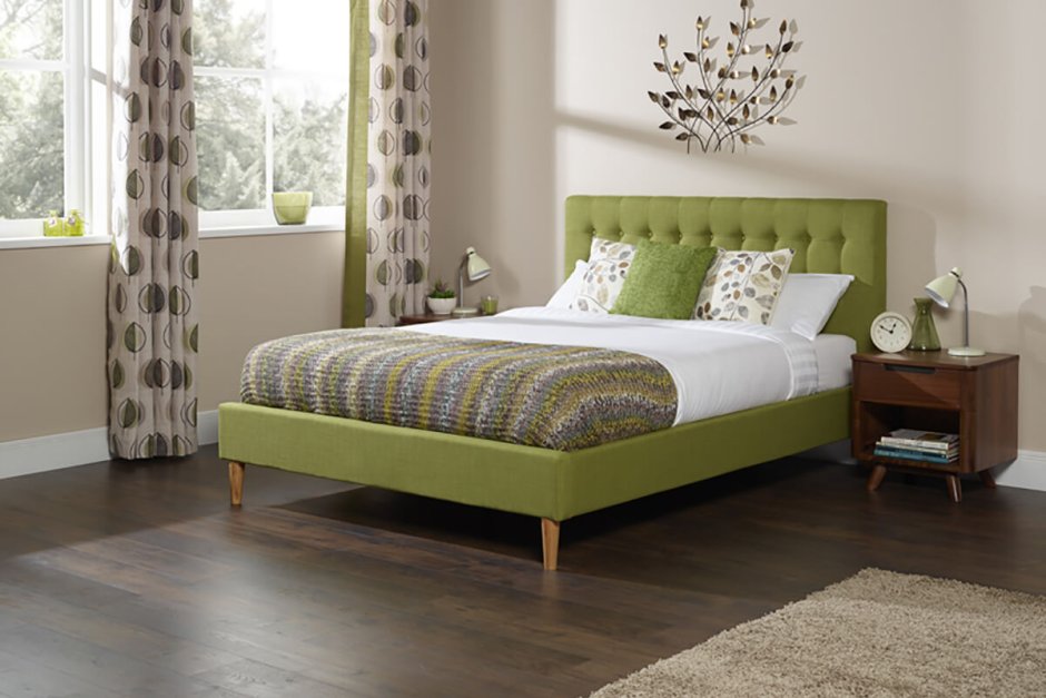 Кровать салатовая