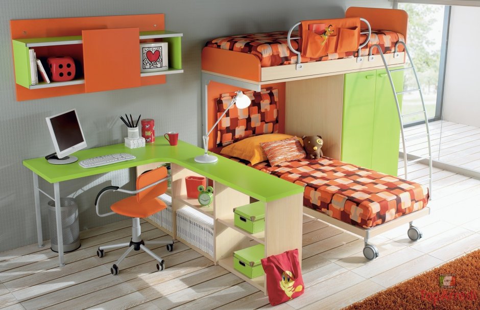 Двухъярусная кровать для подростков разнополых