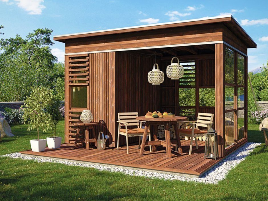 Односкатная беседка 4х5
