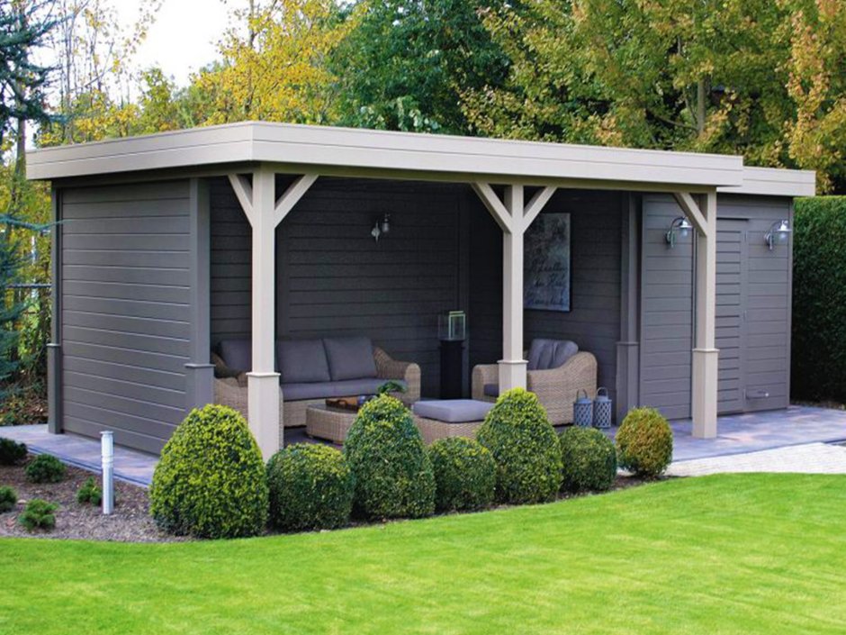 Односкатная беседка 4х5