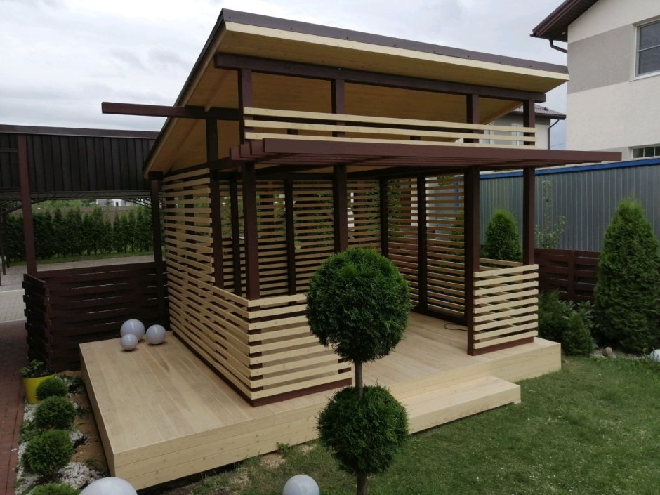 Беседка односкатная 3х3