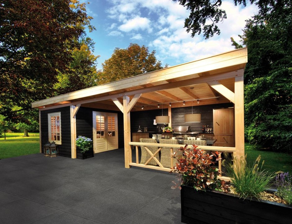 Беседка 3на5 односкатная