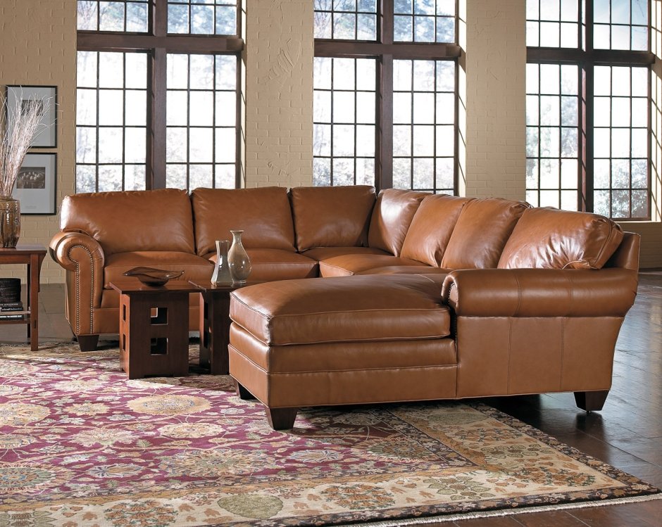 Кожаная мебель в интерьере