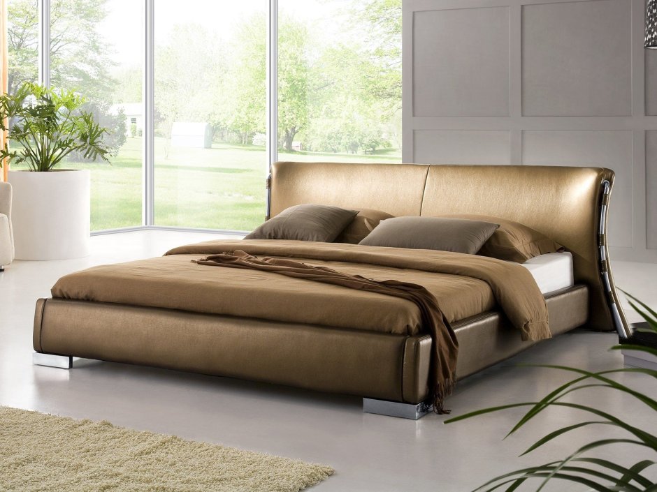 Кровать двуспальная черная