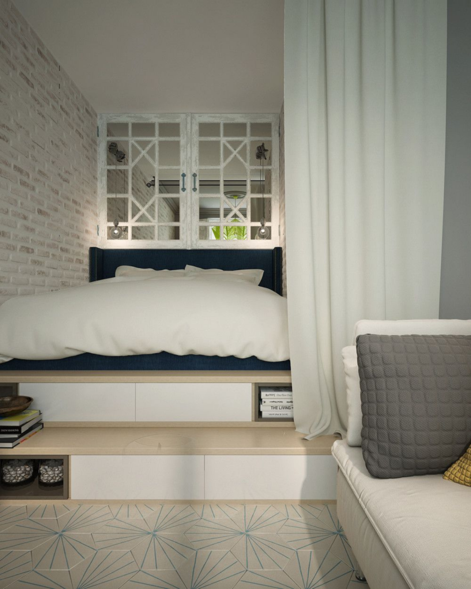 Кровать подиум Сканди