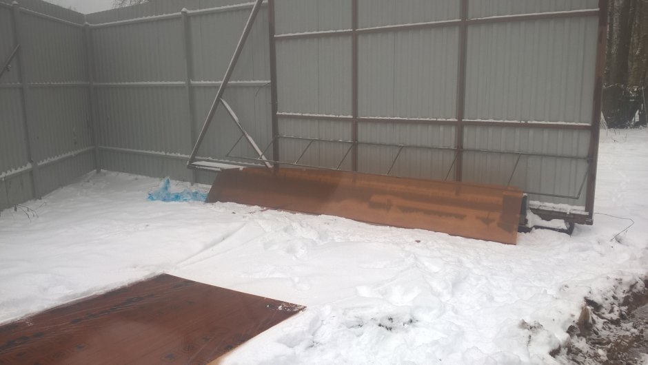 Откатные ворота защита от снега