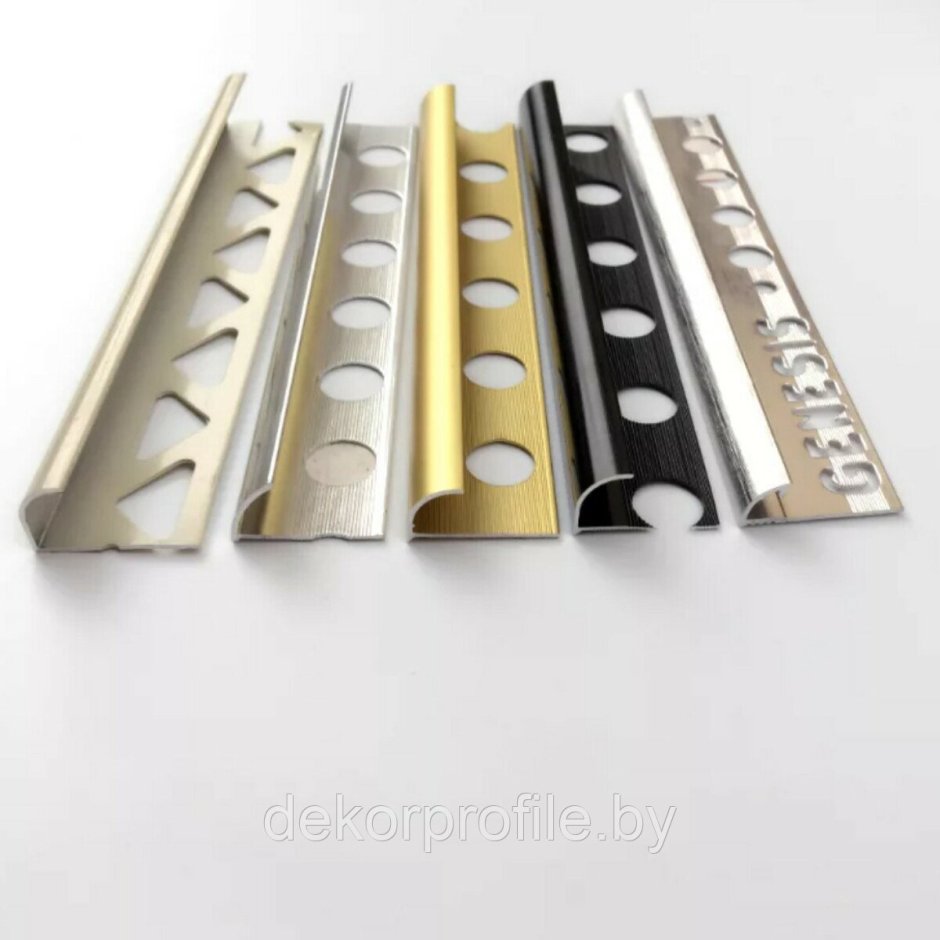 Трим алюминиевый 10 мм анодированный для плитки