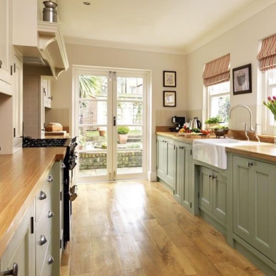 Zelyonie кухни стиль Кантри