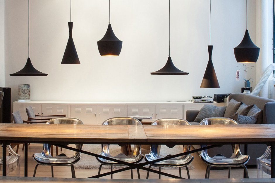 Люстры лофт в интерьере