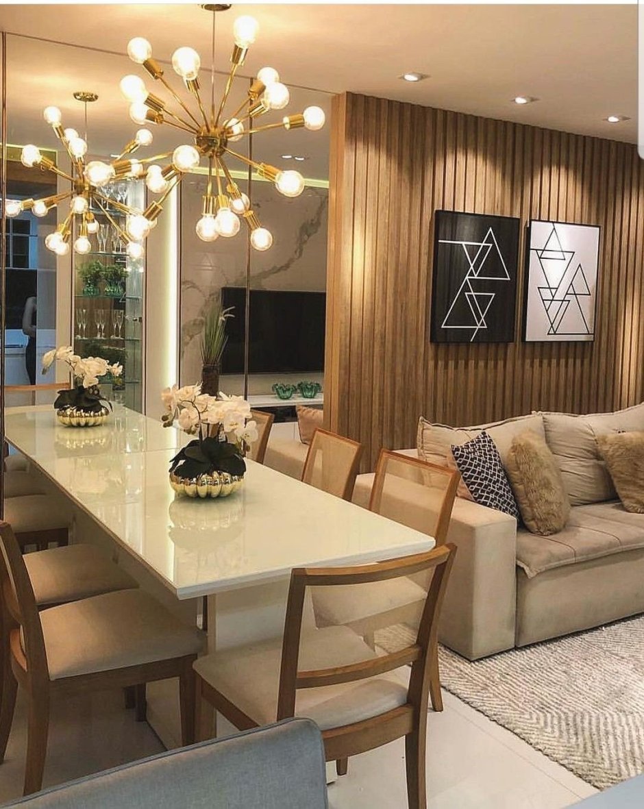 Гостиная столовая с перегородкой