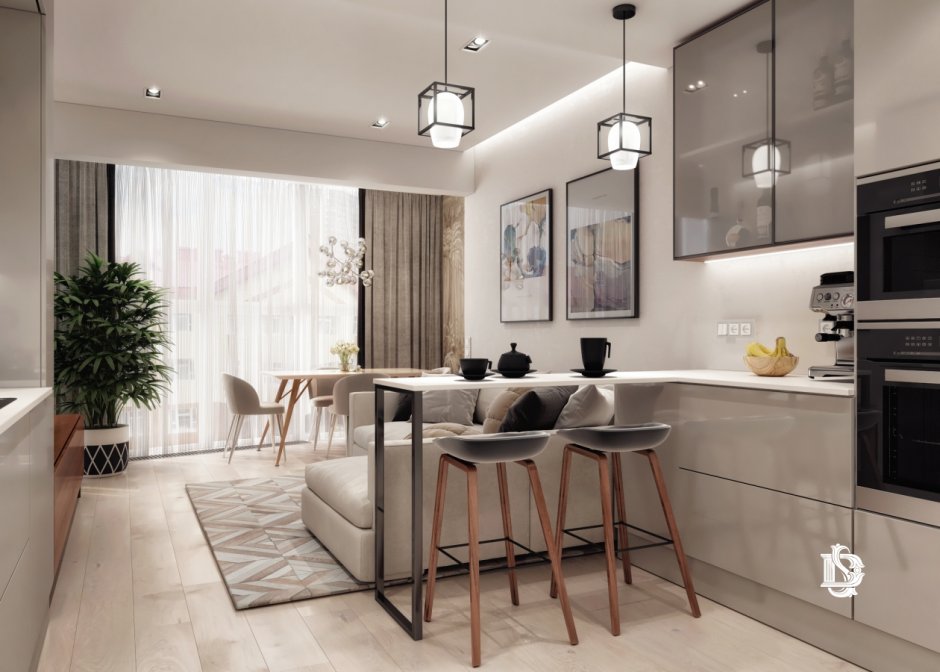 Кухня-гостиная 20 кв.м