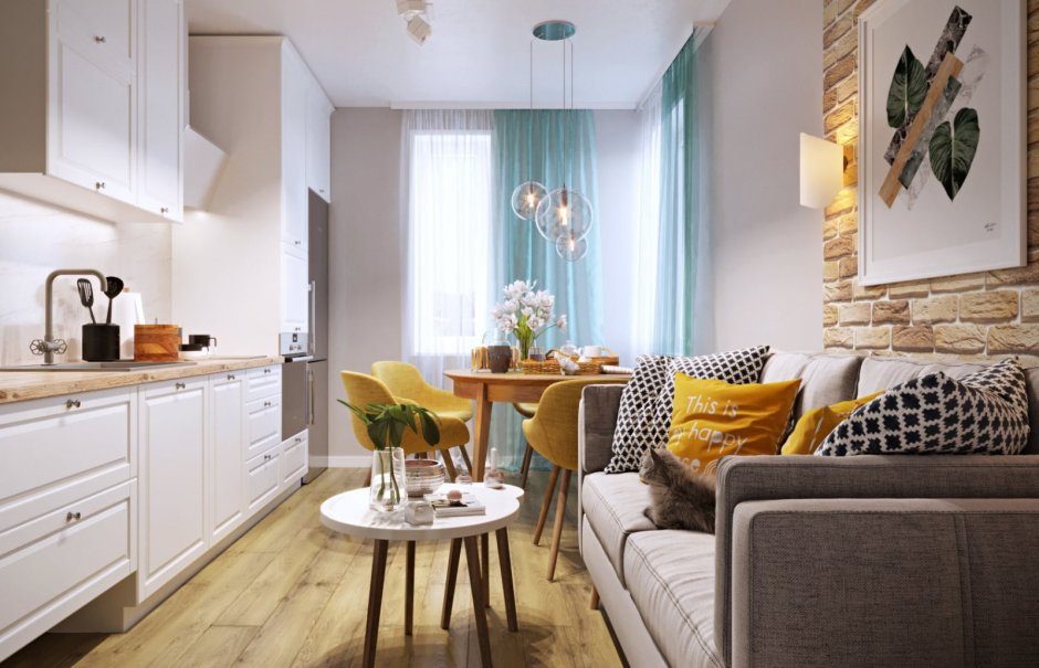 Кухня-гостиная 10 кв.м икеа