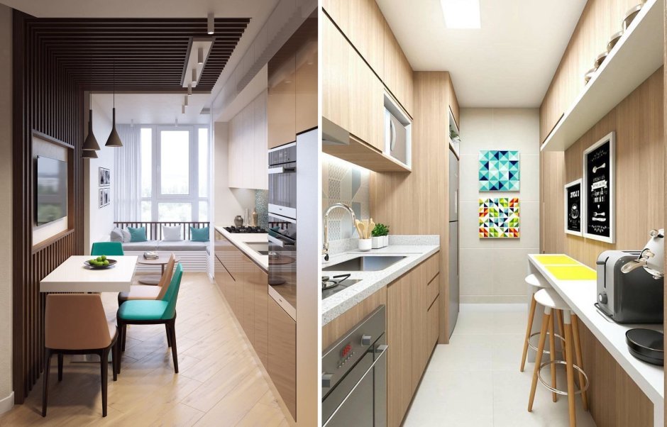 Узкая кухня