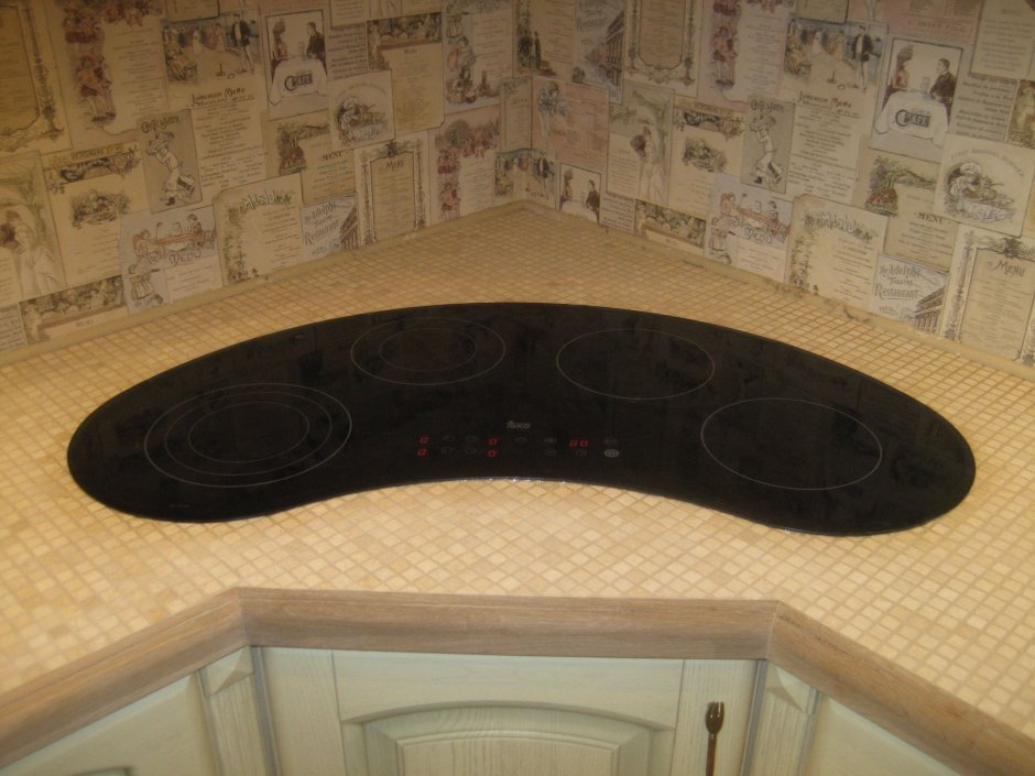 Угловая варочная панель электрическая