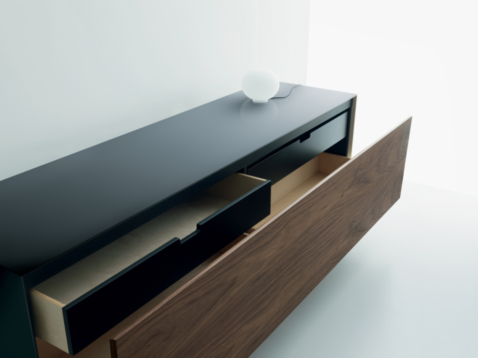 Длинная тумба с выдвижными ящиками