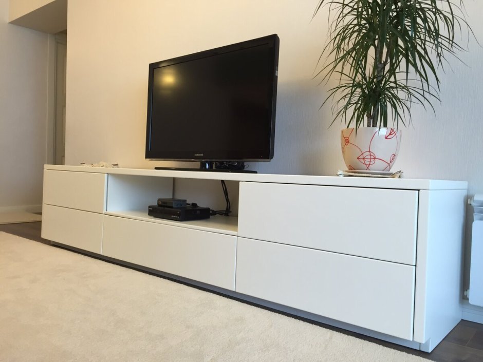 Тумба под телевизор икеа белая длинная