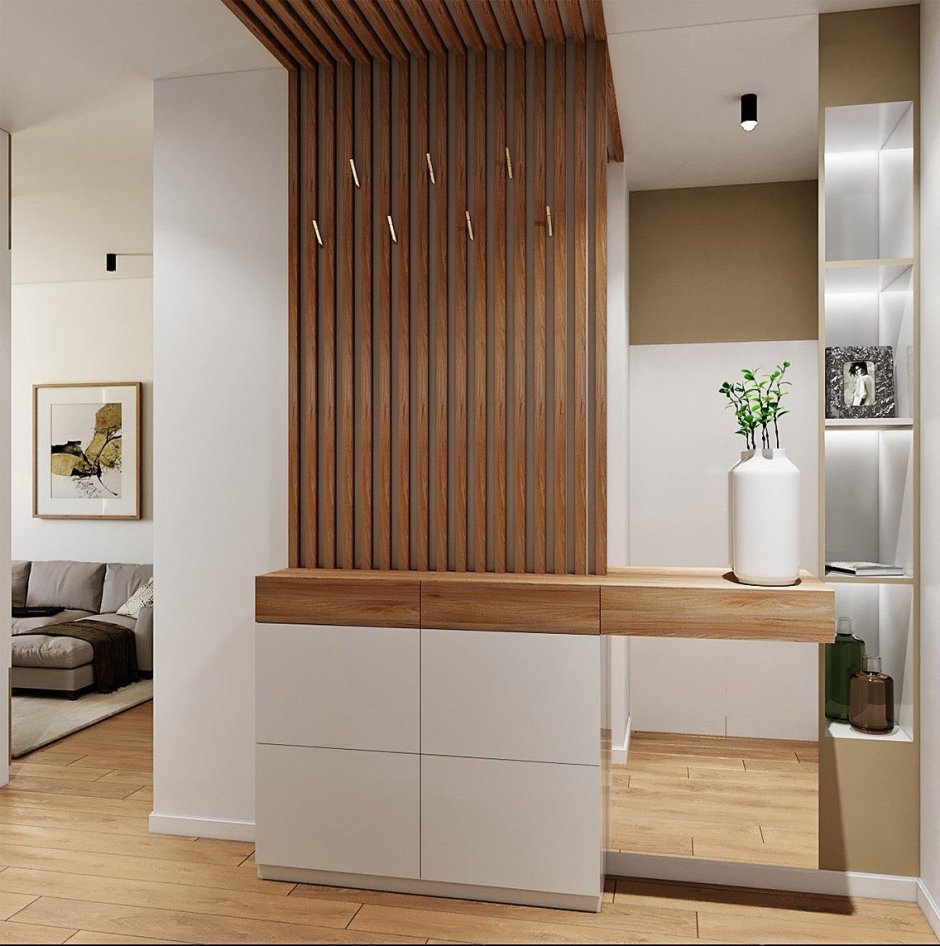 Прихожая бело синяя