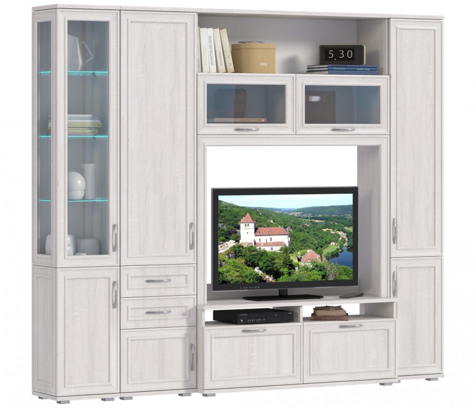 Гостиная Флоренция дуб сонома белый комплект Столплит