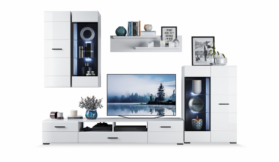 Белая мебель для гостиной