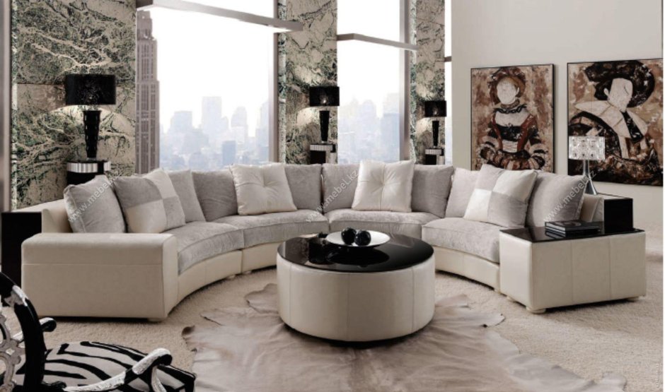 Диван полукруглый в гостиную