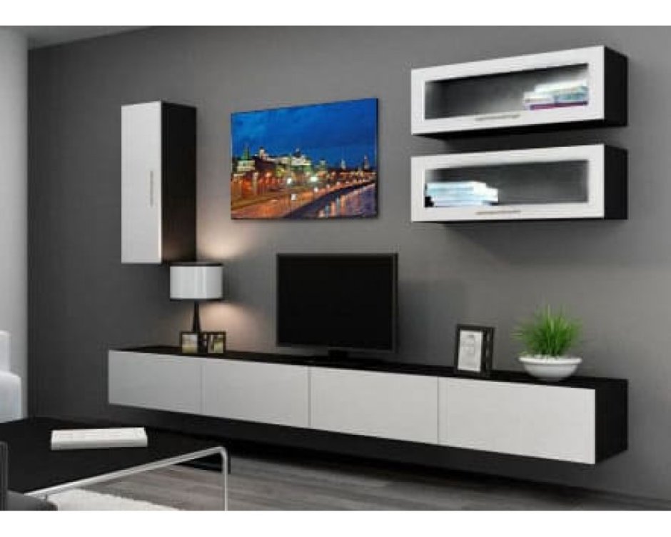 Стенка Vigo черный глянец