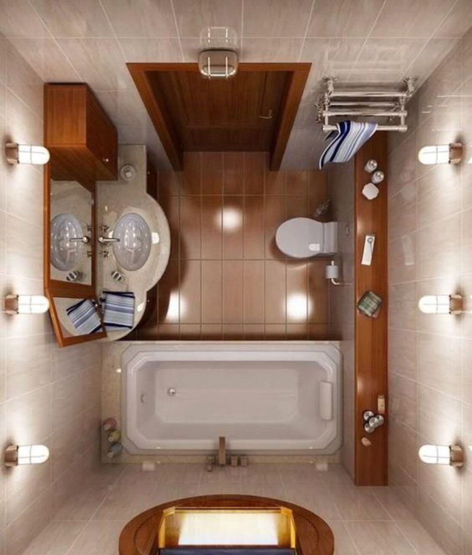 Как расположить мебель в своем доме в ванной