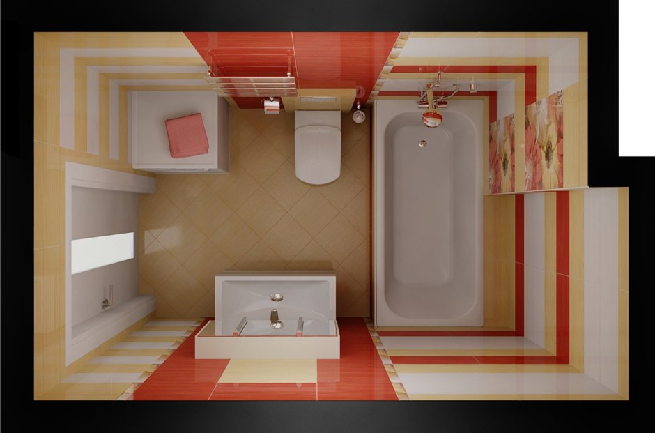 Санузел 2м2 планировка с душевой