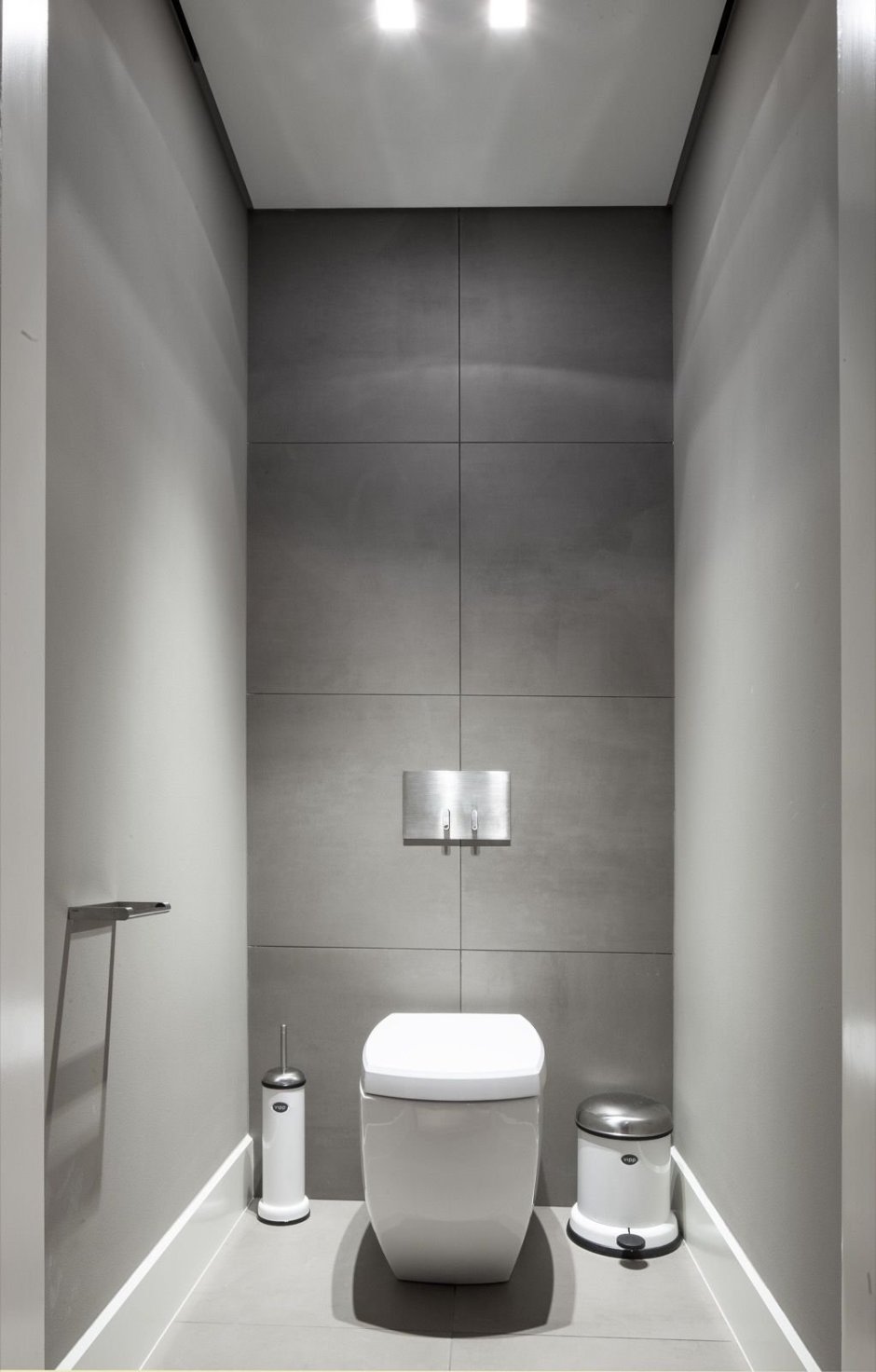 Туалет в сером цвете