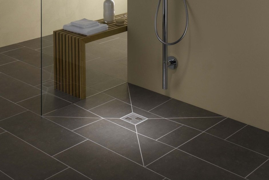 Душевой трап вровень с полом