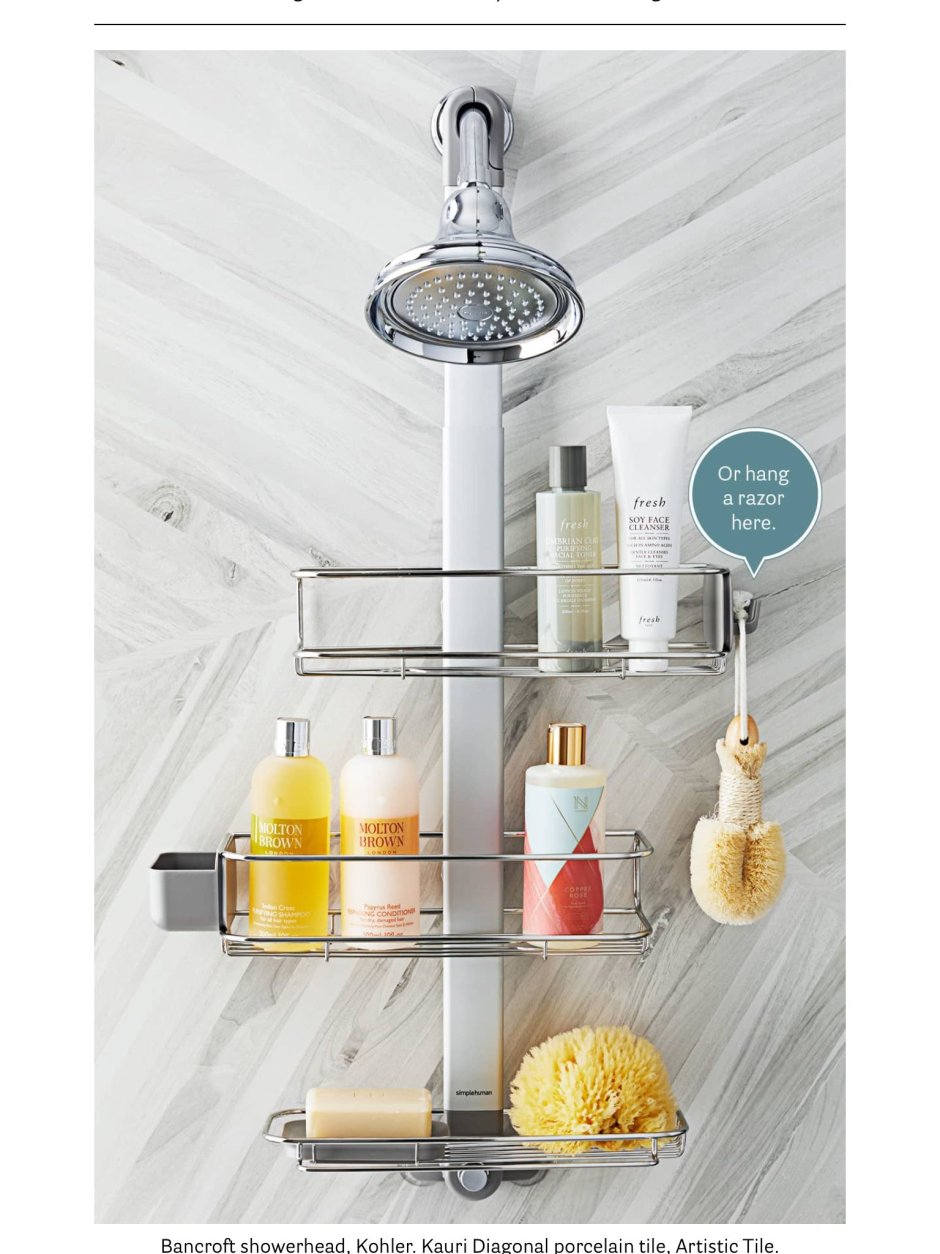 Полка для шампуней в ванной