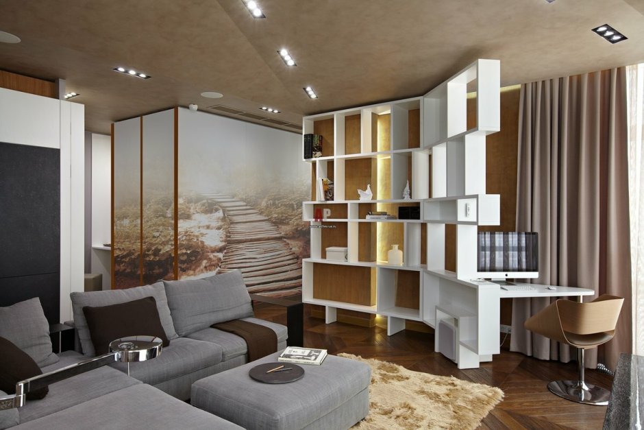 Перегородки для зонирования пространства в комнате