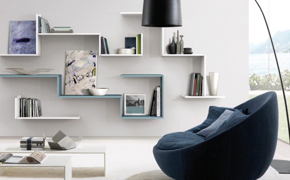 Полки в интерьере