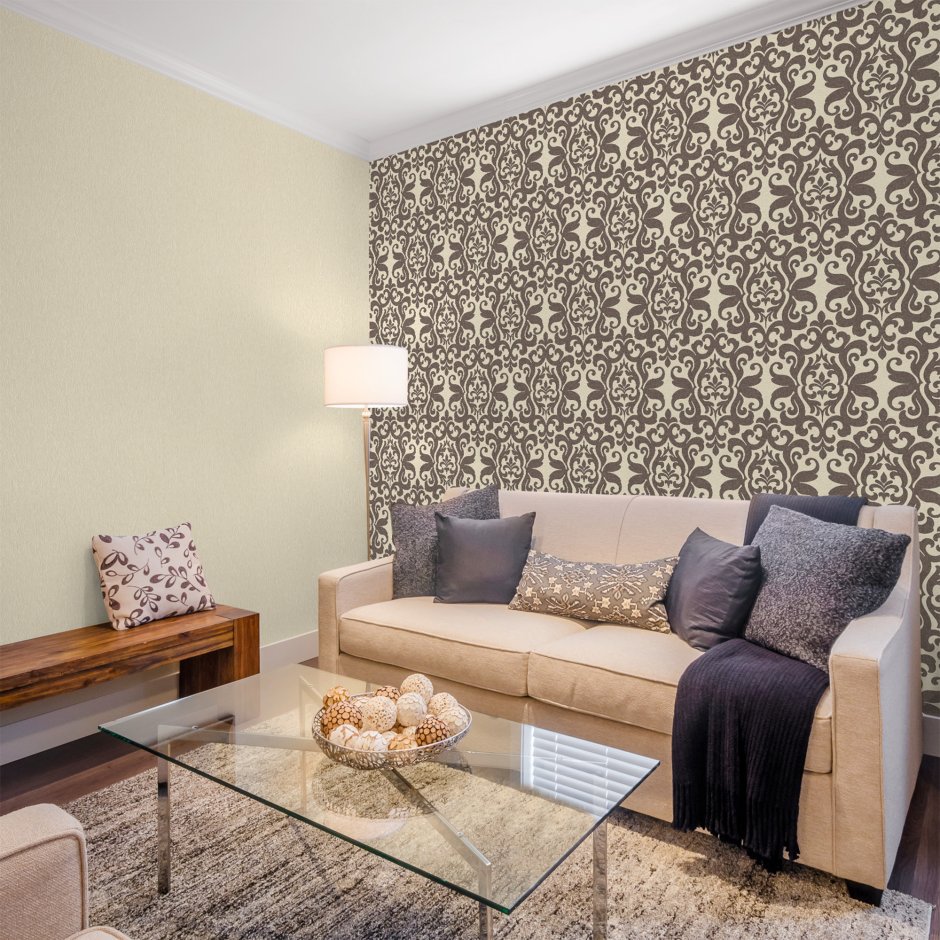 Гостиная в кремовых тонах