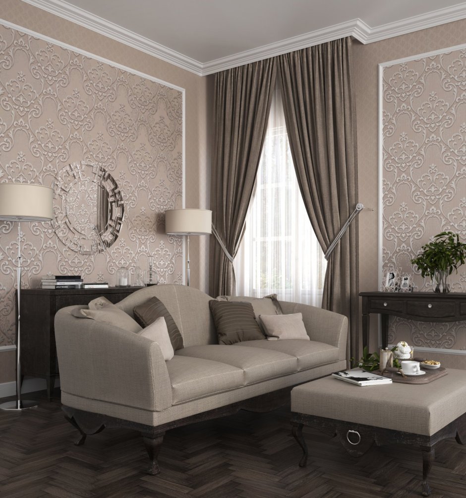 Светло бежевые стены