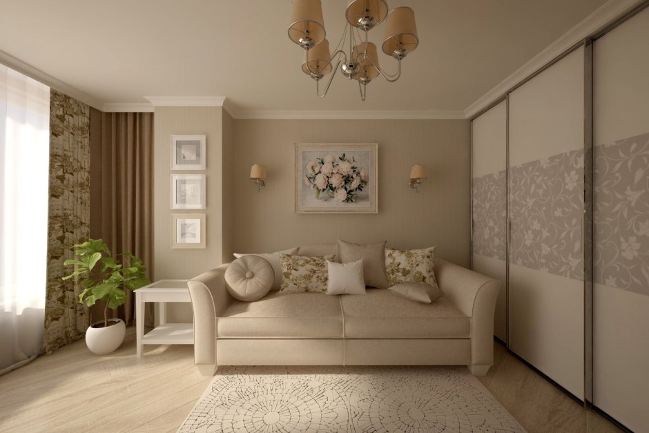 Интерьер в бежевых тонах