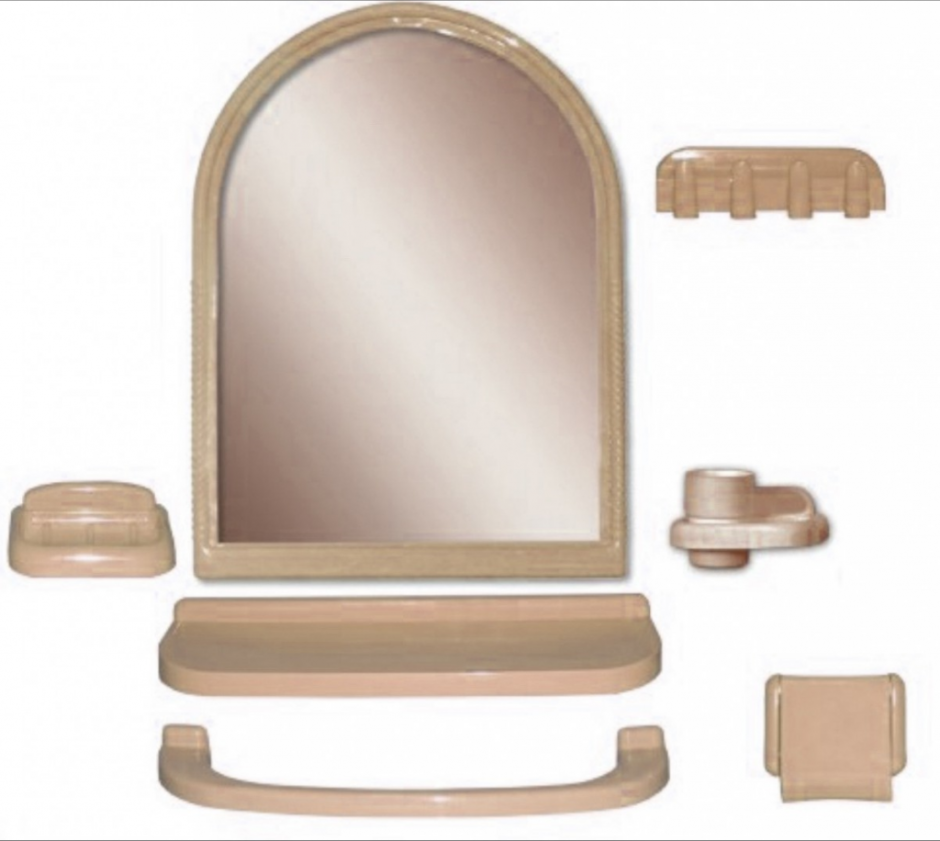 Зеркальный набор для ванной комнаты "Елена МХ" голубой