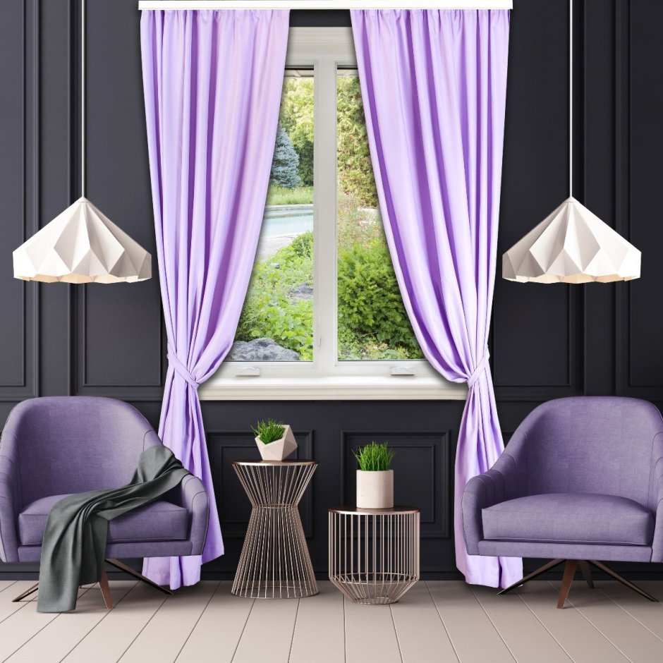 Шторы фиолетовый