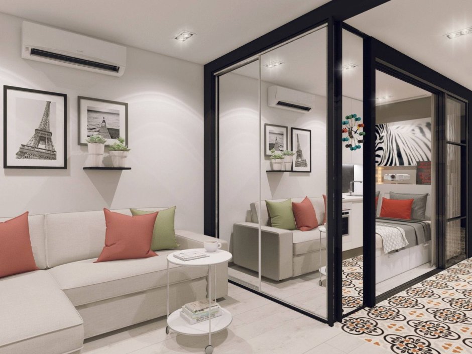 Гостиная-спальня 15м2 икея