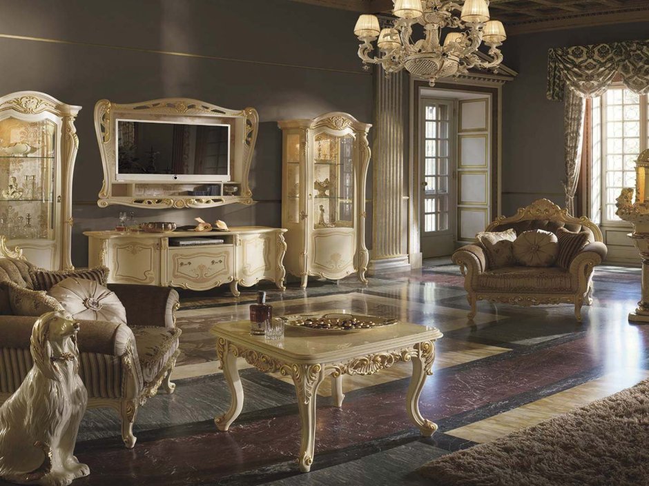 Современные гостиные в классическом стиле