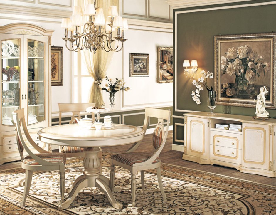 Гостиная классика светлая