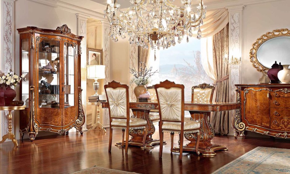 Стенка Неоклассика гостиная