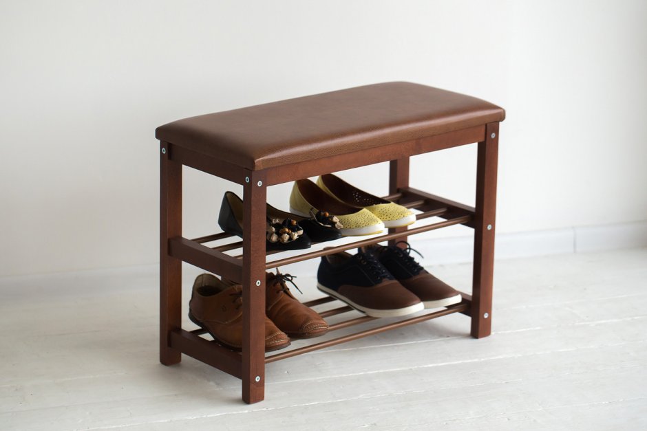 Обувная полка с сиденьем
