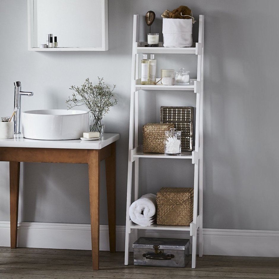 Стеллаж лесенка в ванную
