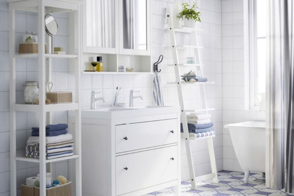 Стеллаж лесенка для ванной