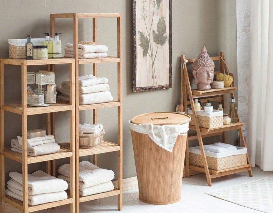 Этажерка для полотенец в ванную