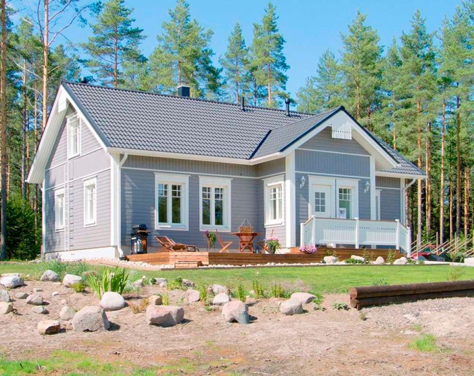 Одноэтажный финский дом